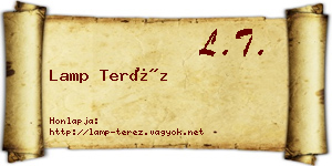 Lamp Teréz névjegykártya