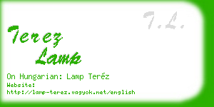 terez lamp business card