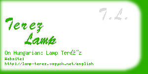 terez lamp business card